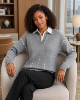 Soft grey button cardigan thumbnail 2